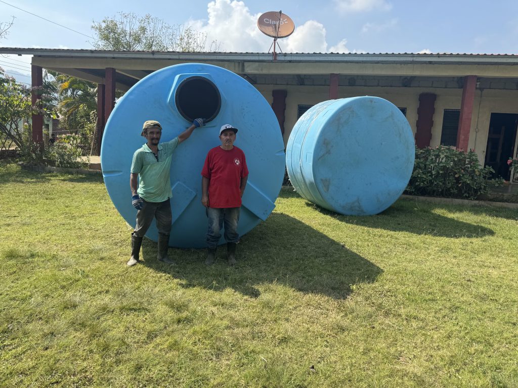 water tanks ready for installation